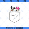 Disney Mickey Minnie Mouse Small Pocket Couple PNG, Disney PNG, Mickey Minnie PNG