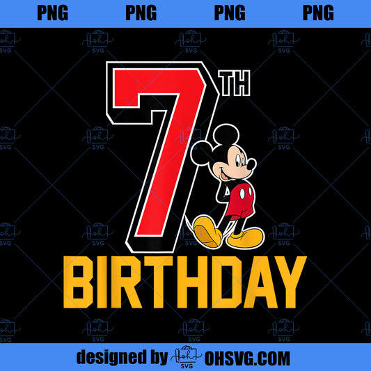 Disney Mickey Mouse 7th Birthday PNG, Disney PNG, Mickey Friends PNG