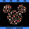 Disney Mickey Mouse Icon Fill Chocolates Flowers Hearts Love PNG, Disney PNG, Mickey Friends PNG