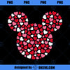 Disney Mickey Mouse Icon Pink Hearts Valentines Day PNG, Disney PNG, Mickey Friends PNG