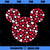 Disney Mickey Mouse Icon Pink Hearts Valentines Day PNG, Disney PNG, Mickey Friends PNG