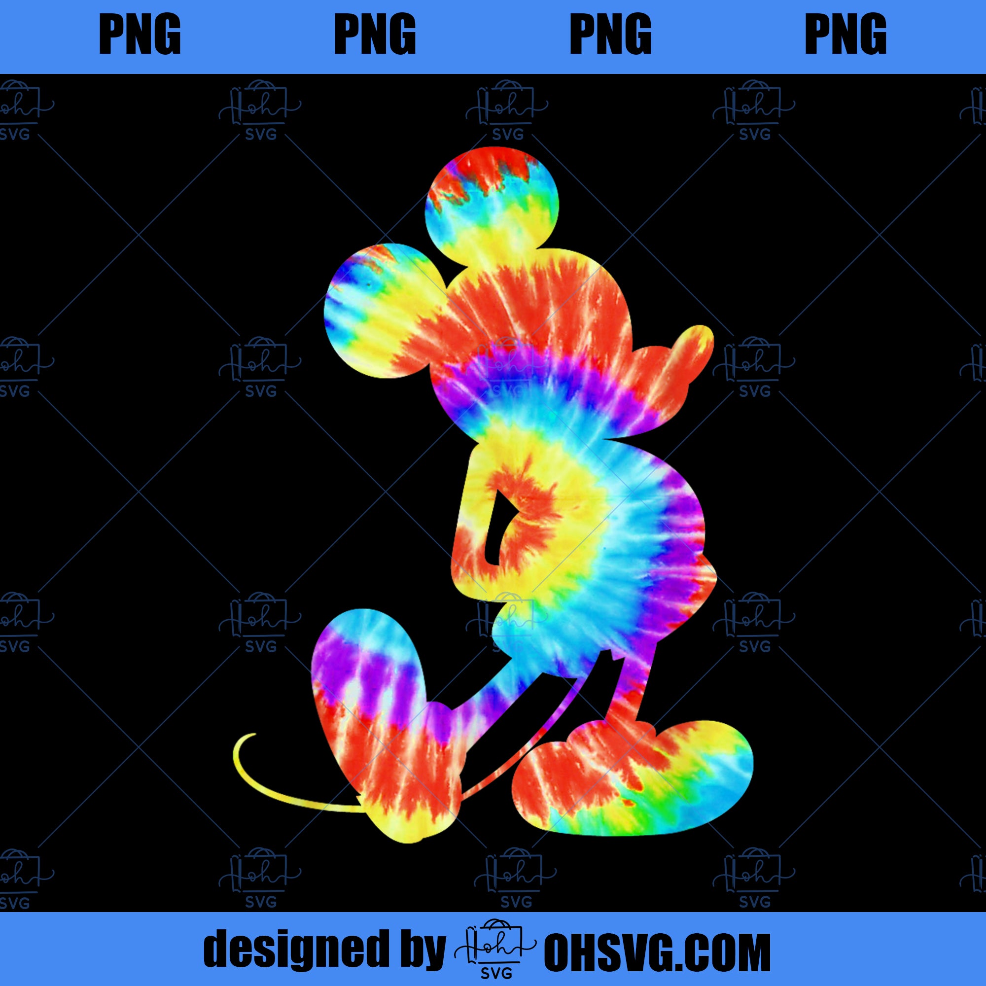 Disney Mickey Mouse Retro Tie Dye PNG, Disney PNG, Mickey Friends PNG