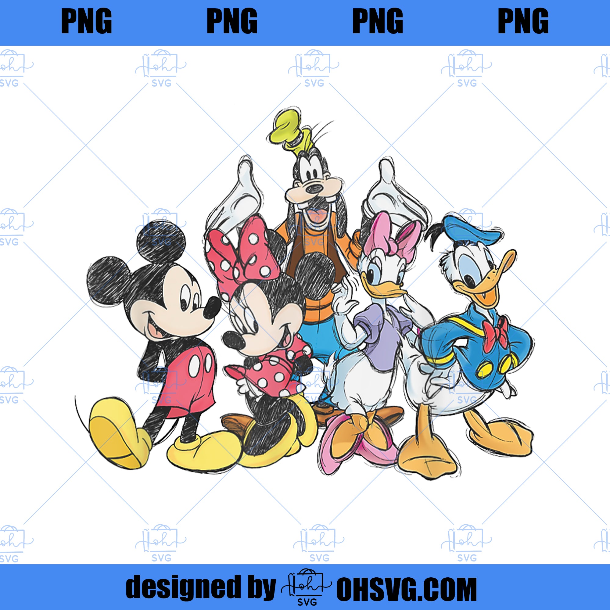 Disney Mickey Mouse and Friends PNG, Disney PNG, Mickey Friends PNG
