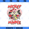 Disney Mickey Valentines Day Mickey Minnie Hearts PNG, Disney PNG, Mickey Friends PNG