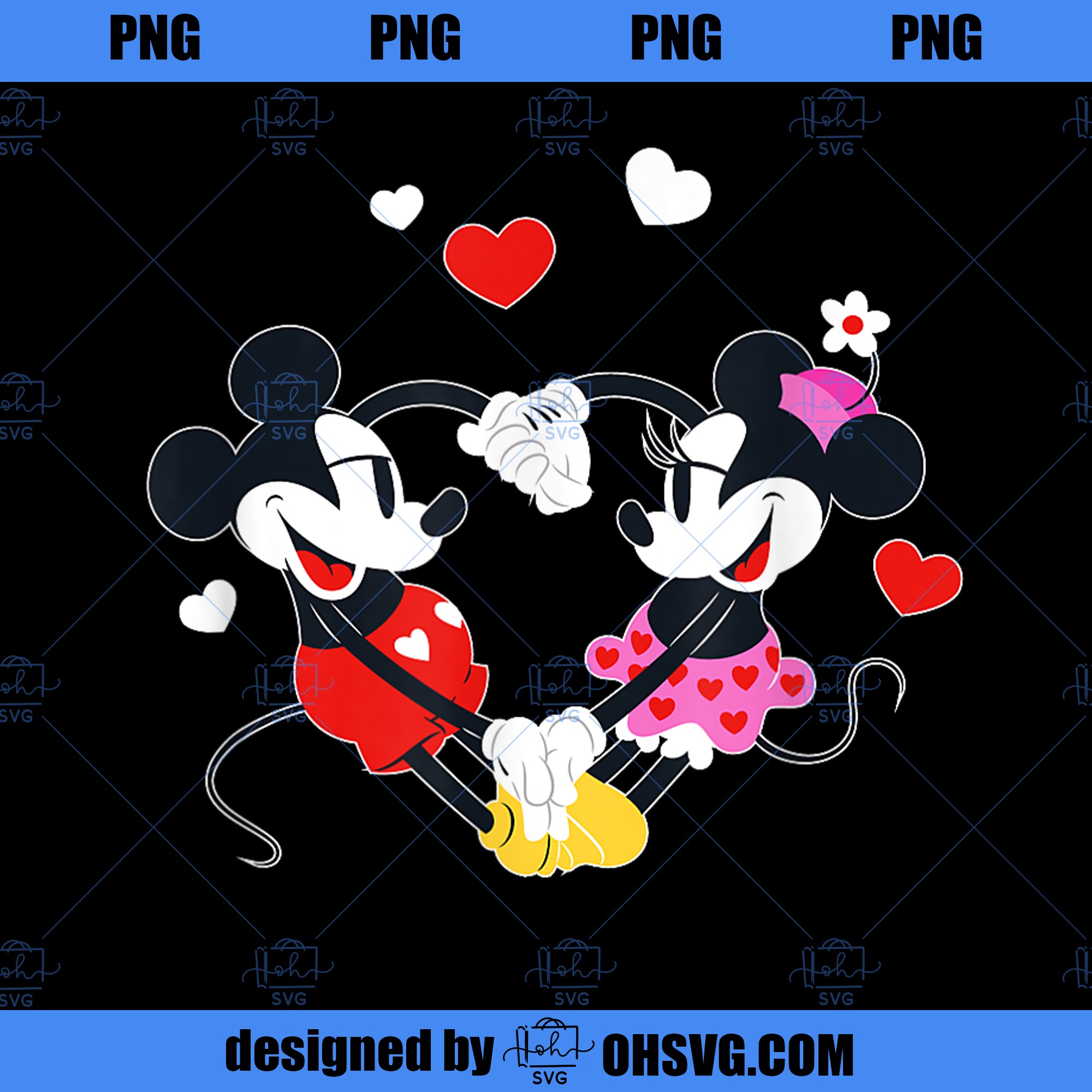 Disney Mickey and Minnie Hearts Valentineu2019s Day PNG, Disney PNG, Mickey Friends PNG