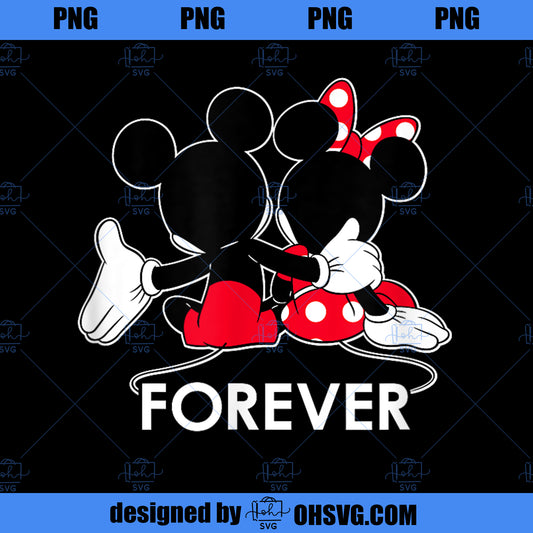 Disney Mickey and Minnie Mouse Silhouettes Forever PNG, Disney PNG, Mickey Minnie PNG