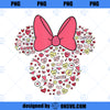 Disney Minnie Mouse Head Filled with Love Valentineu2019s Day PNG, Disney PNG, Mickey Friends PNG