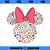 Disney Minnie Mouse Head Filled with Love Valentineu2019s Day PNG, Disney PNG, Mickey Friends PNG