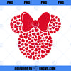 Disney Minnie Mouse Icon Filled with Hearts PNG, Disney PNG, Mickey Friends PNG