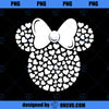 Disney Minnie Mouse Icon Filled with White Hearts PNG, Disney PNG, Mickey Friends PNG