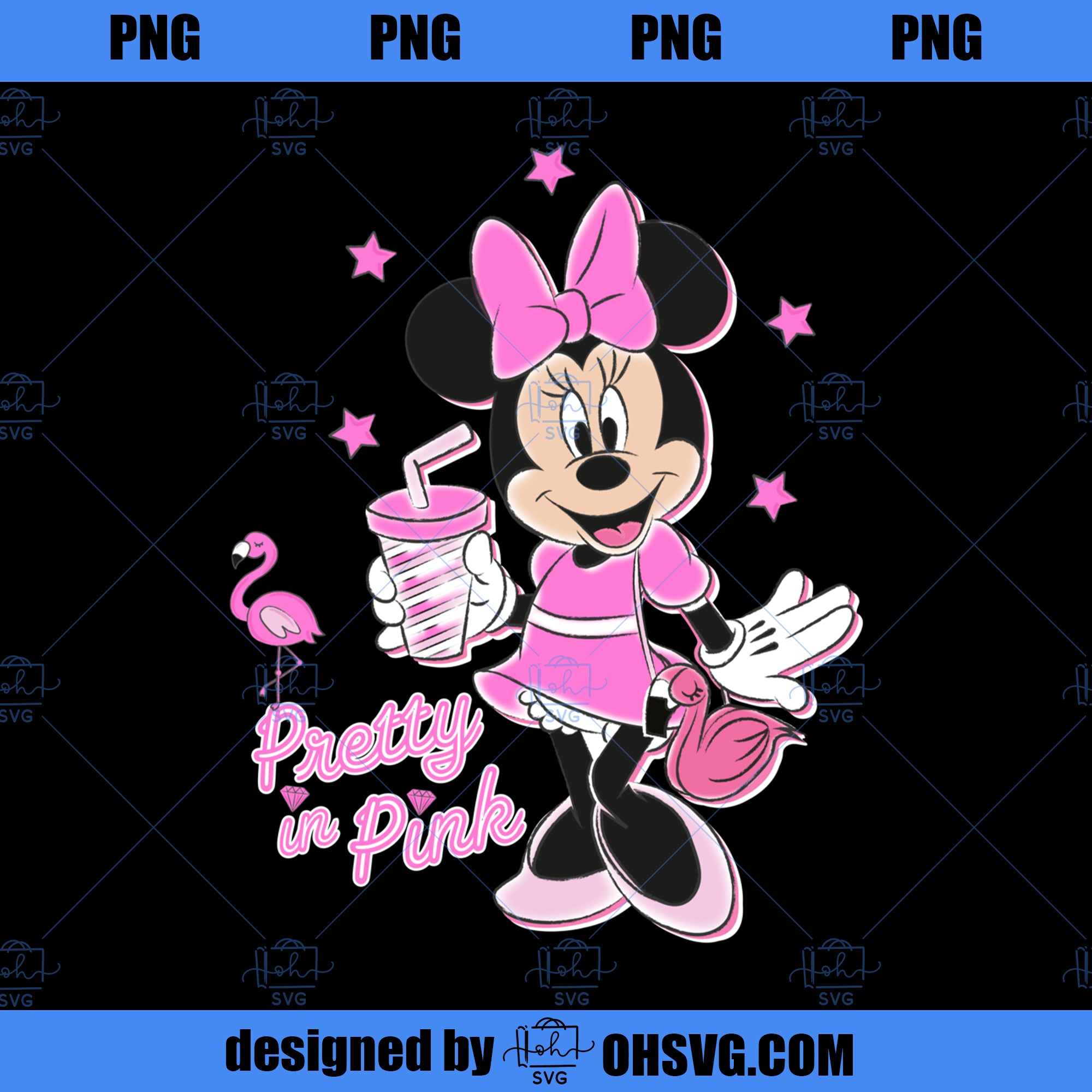 Disney Minnie Mouse Pretty in Pink PNG, Disney PNG, Mickey Friends PNG