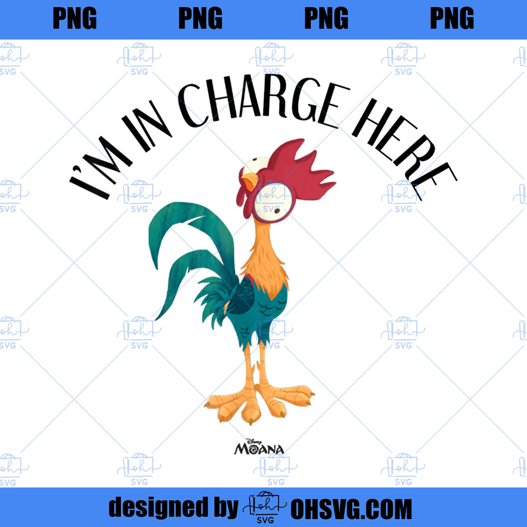 Disney Moana Hei Hei Is My Spirit Animal Portrait PNG, Disney PNG, Mickey Friends PNG