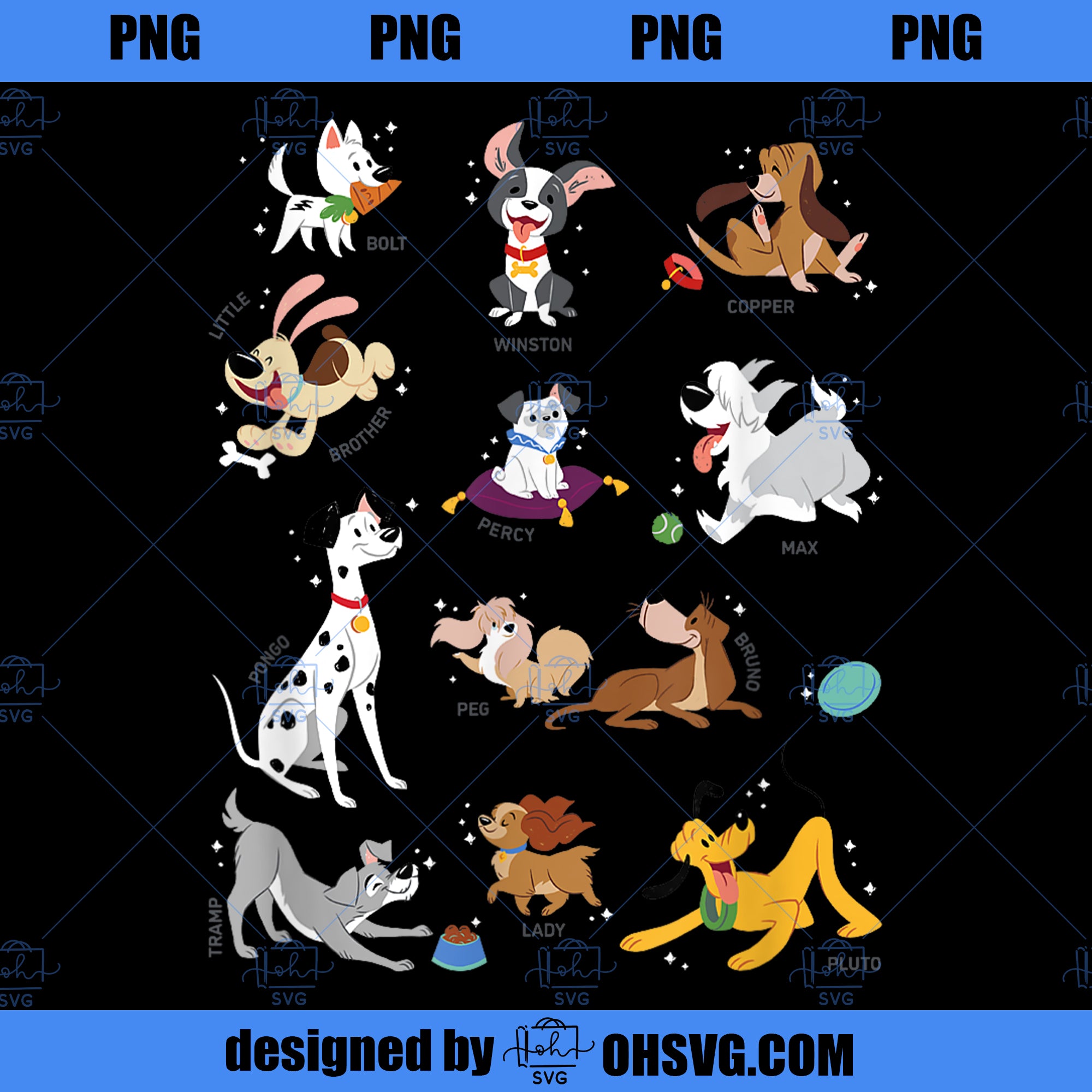 Disney Pets Movie Dogs Group Jumble PNG, Disney PNG, Pets Movie PNG