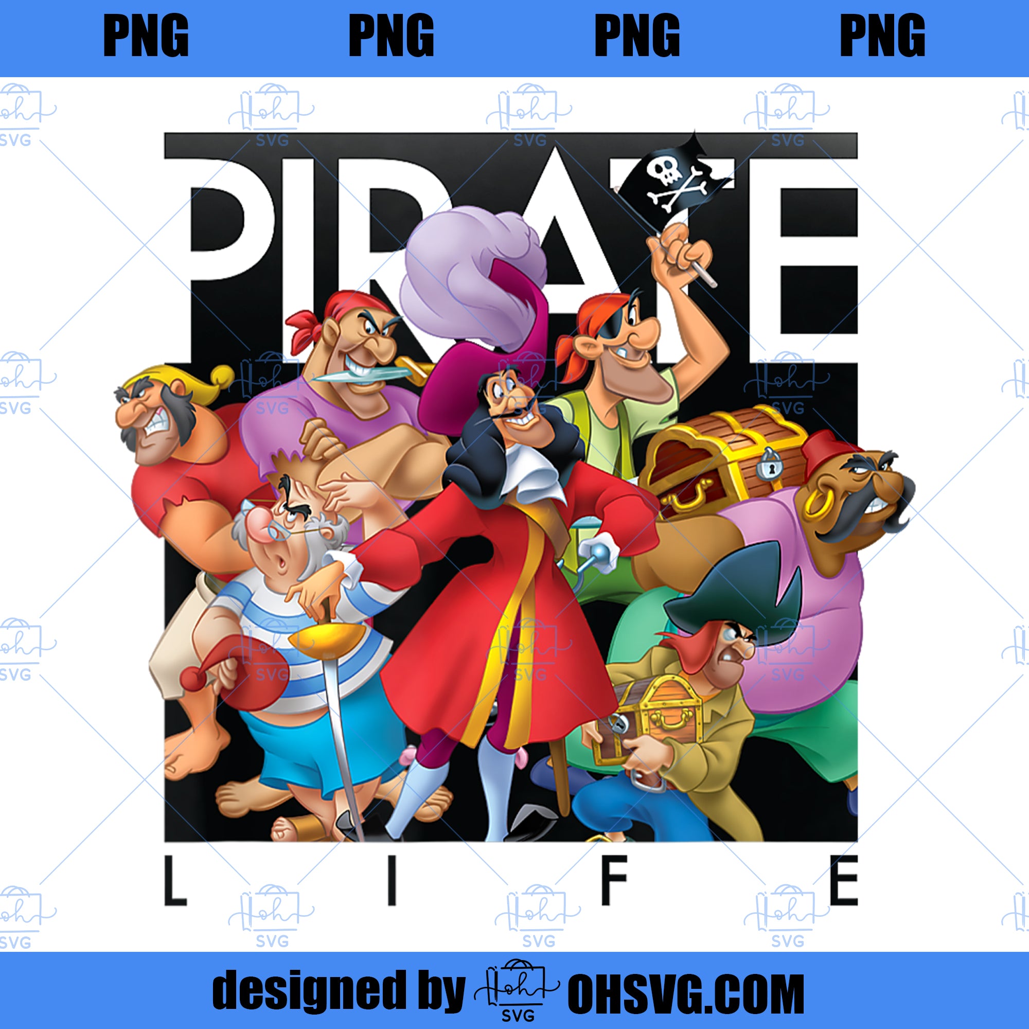 Disney Pirate Life Captain Hook PNG, Disney PNG, Captain Hook PNG