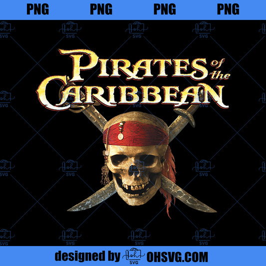 Disney Pirates of the Caribbean Skull and Swords Logo PNG, Disney PNG, Caribbean Skull PNG