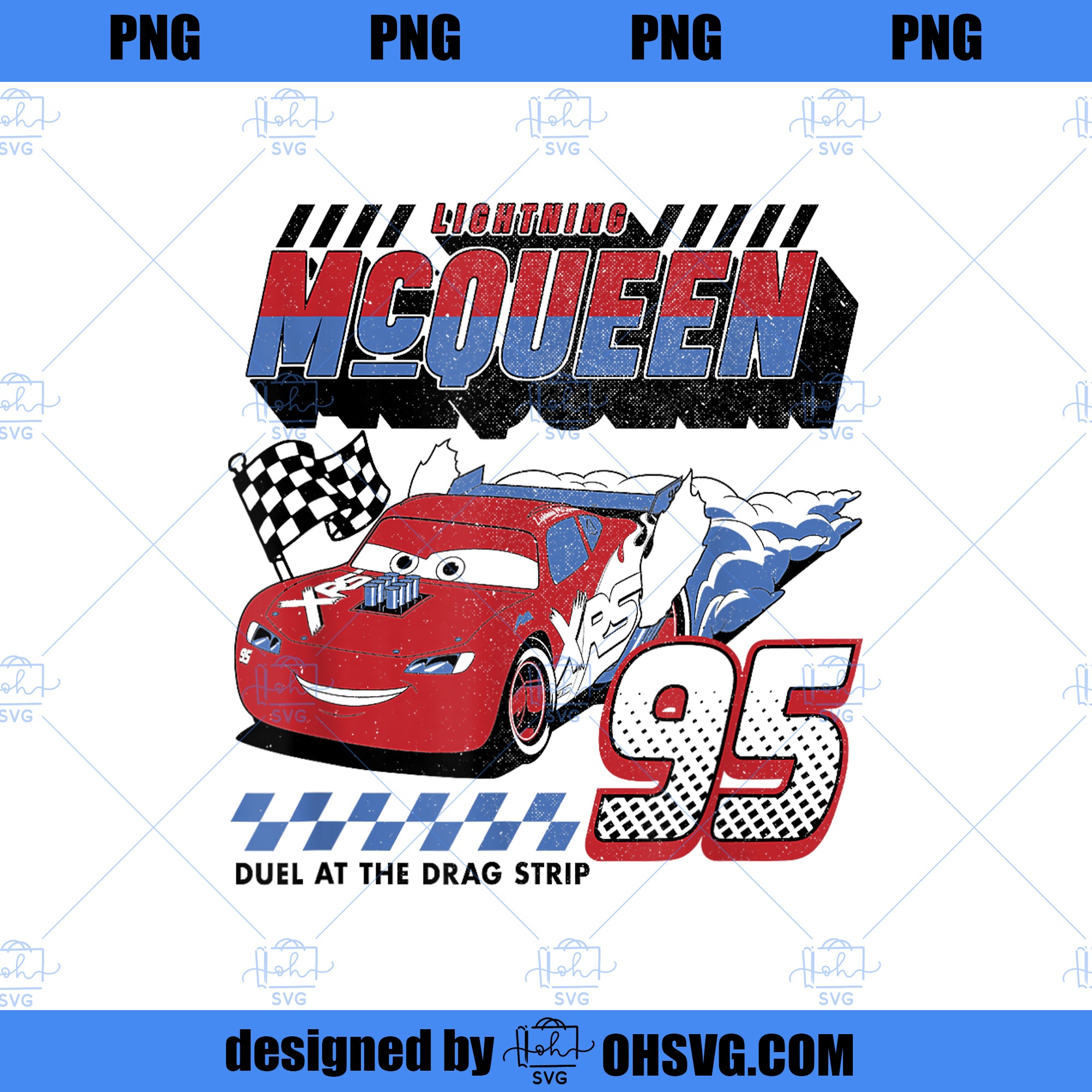 Disney Pixar Cars Lightning McQueen Americana Car Race PNG, Disney PNG, Pixar Cars PNG