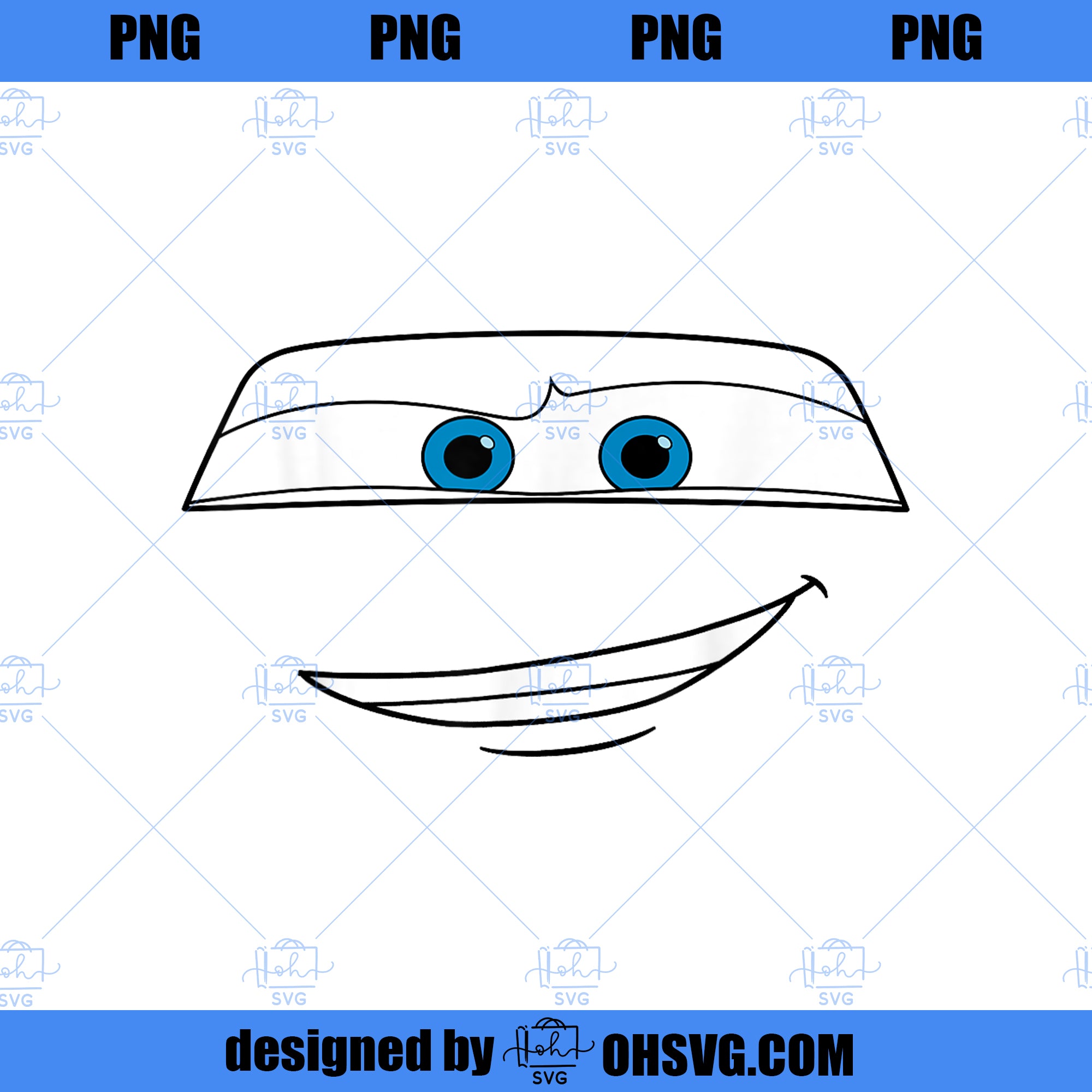 Disney Pixar Cars Lightning McQueen Big Face PNG, Disney PNG, Pixar Cars PNG