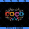 Disney Pixar Coco Colored Distressed Graphic Movie Logo PNG Download, Movies PNG, Disney Pixar PNG