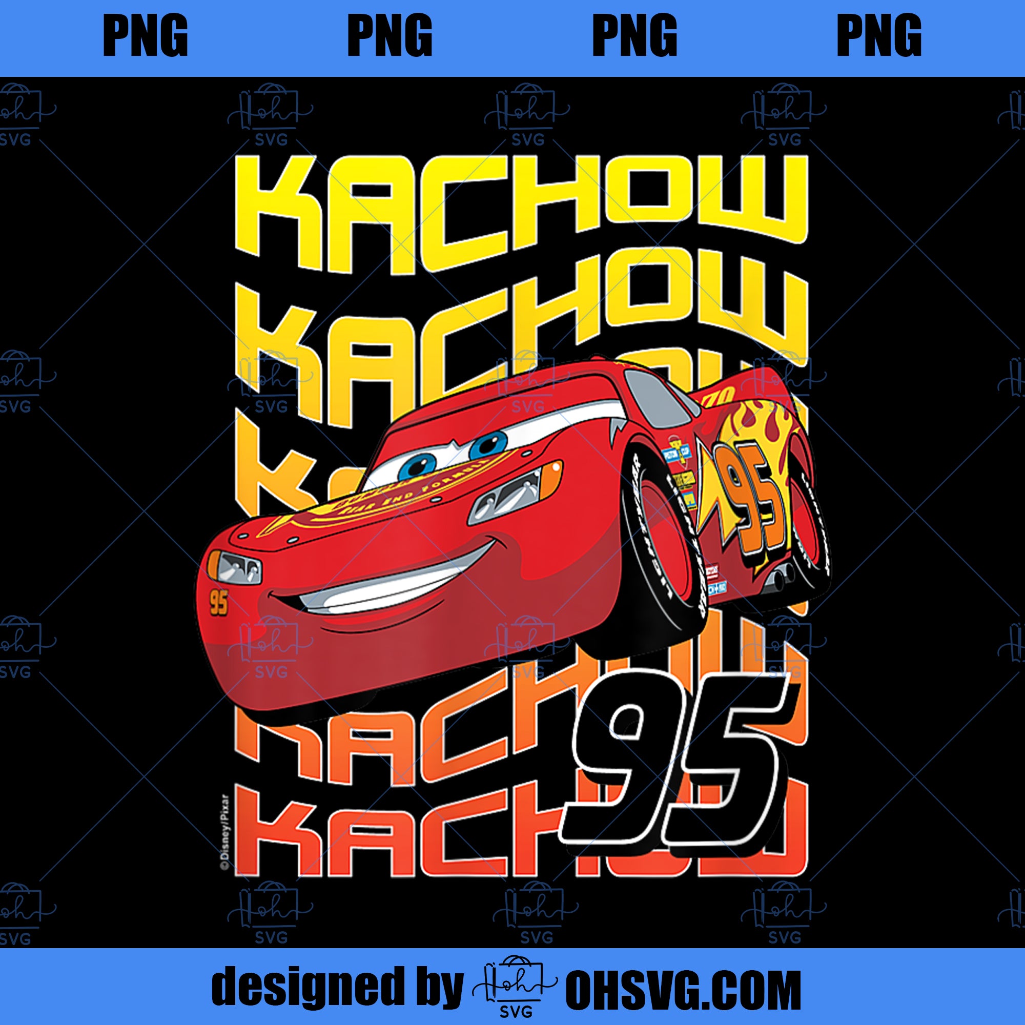 Disney Pixar Kachow 95 PNG, Disney PNG, Kachow 95 PNG