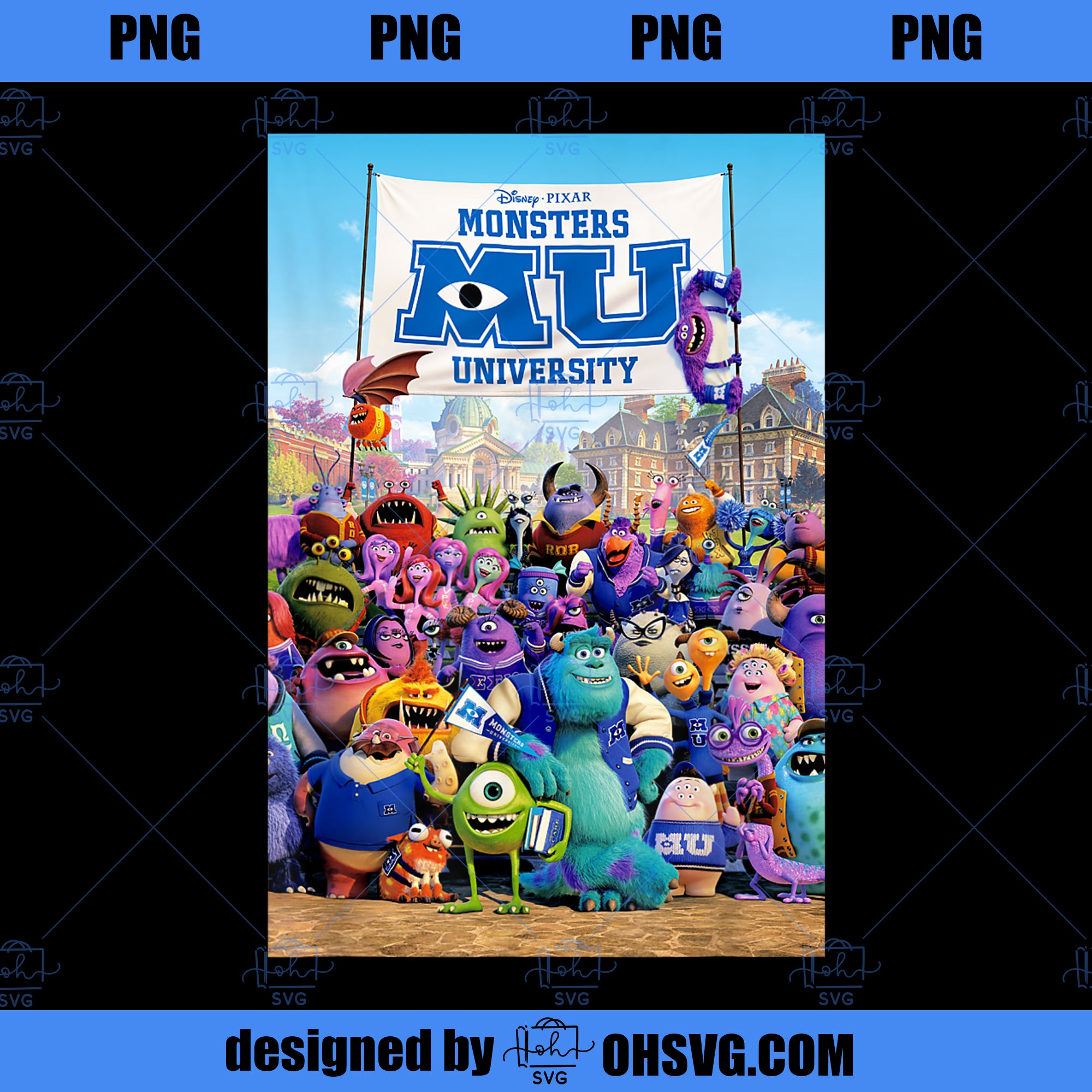 Disney Pixar Monsters University Class Photo Movie Poster PNG Download, Movies PNG, Monsters University PNG