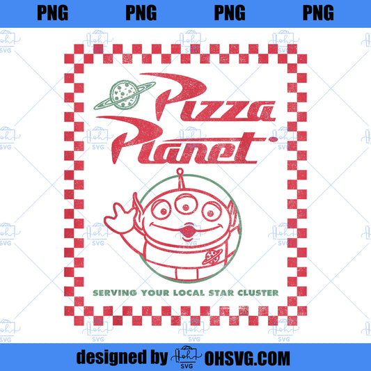 Disney Pixar Toy Story Alien Pizza Planet Box Art PNG, Disney PNG, Disney Pixar PNG