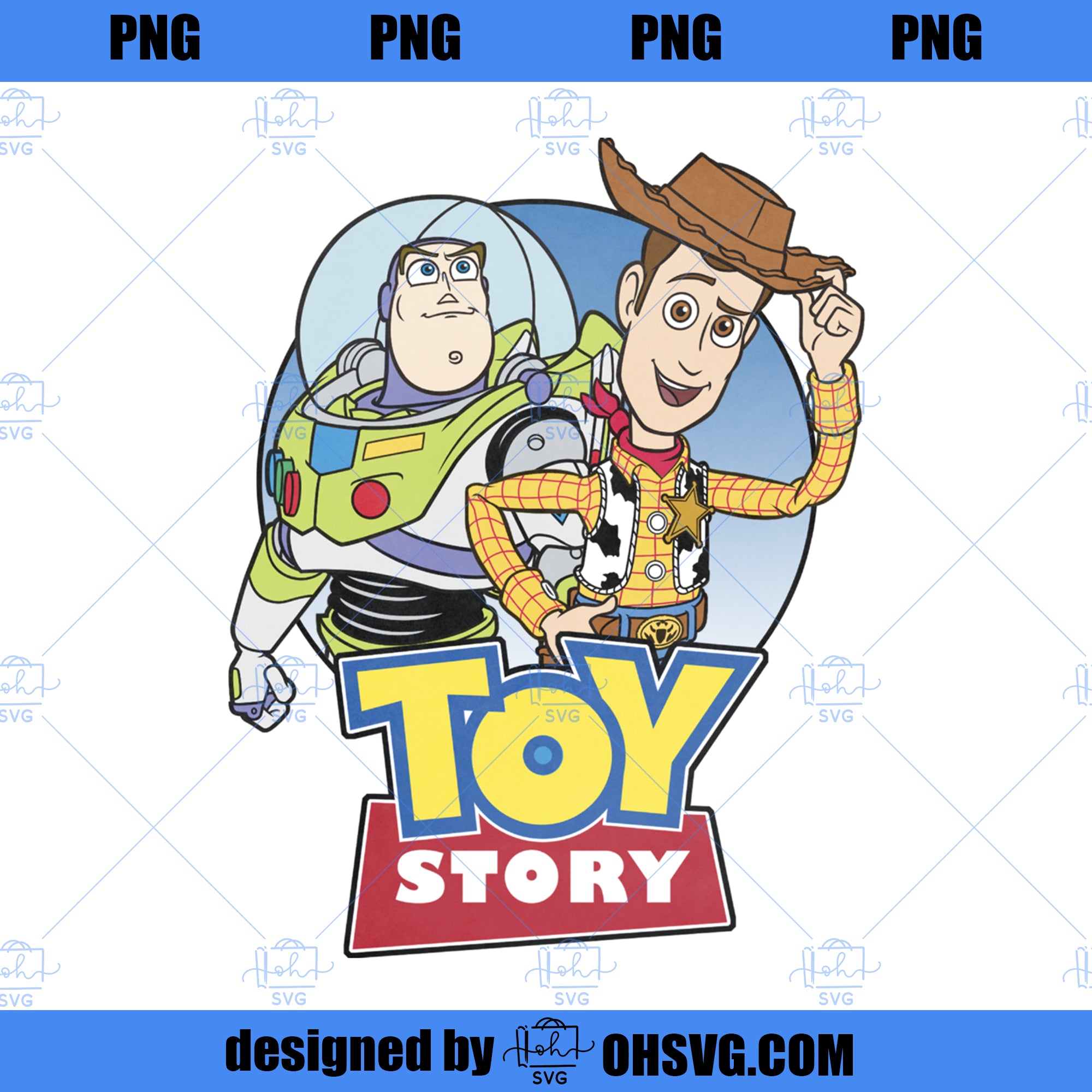 Disney Pixar Toy Story Buzz and Woody Movie Logo  PNG Download, Movies PNG, Toy Story PNG