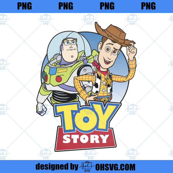 Disney Pixar Toy Story Buzz and Woody Movie Logo PNG Download, Movies ...