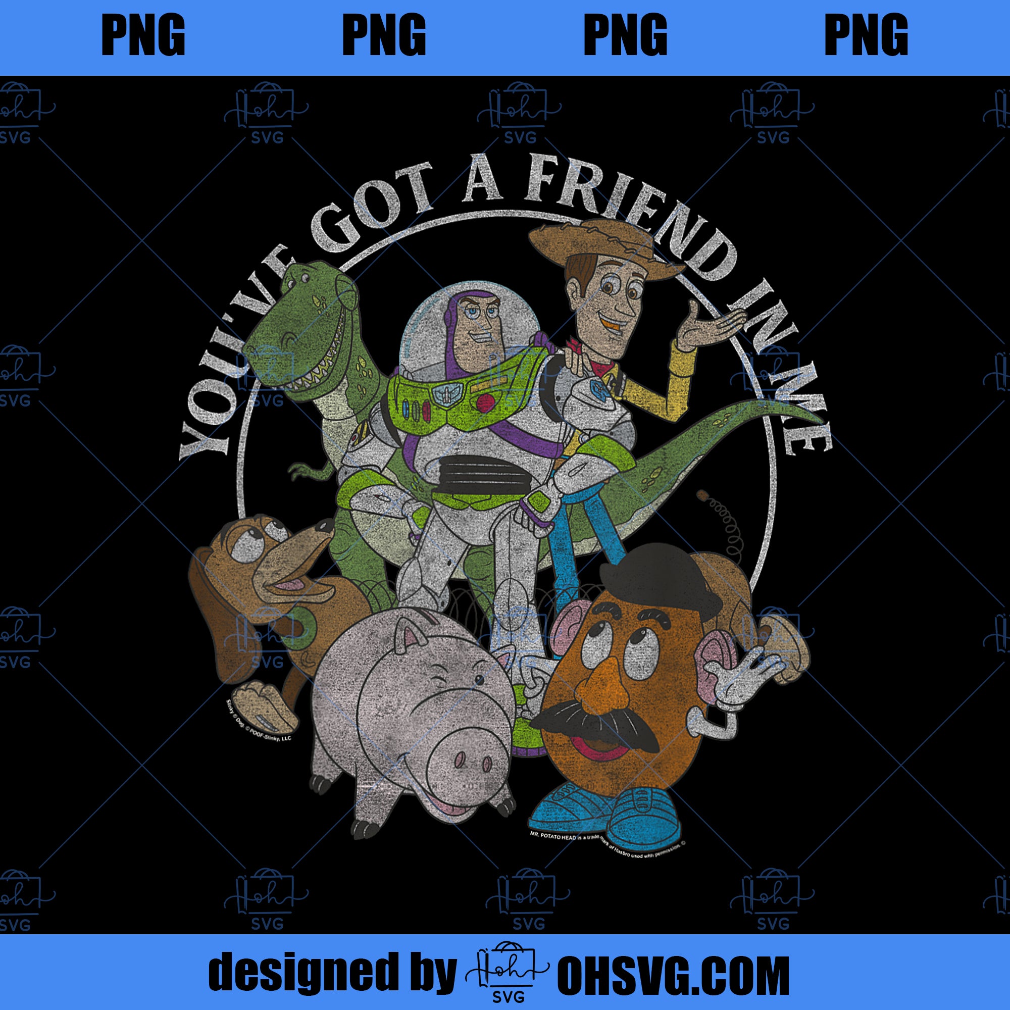 Disney Pixar Toy Story Youve Got A Friend In Me Group Shot PNG, Disney PNG, Disney Pixar PNG