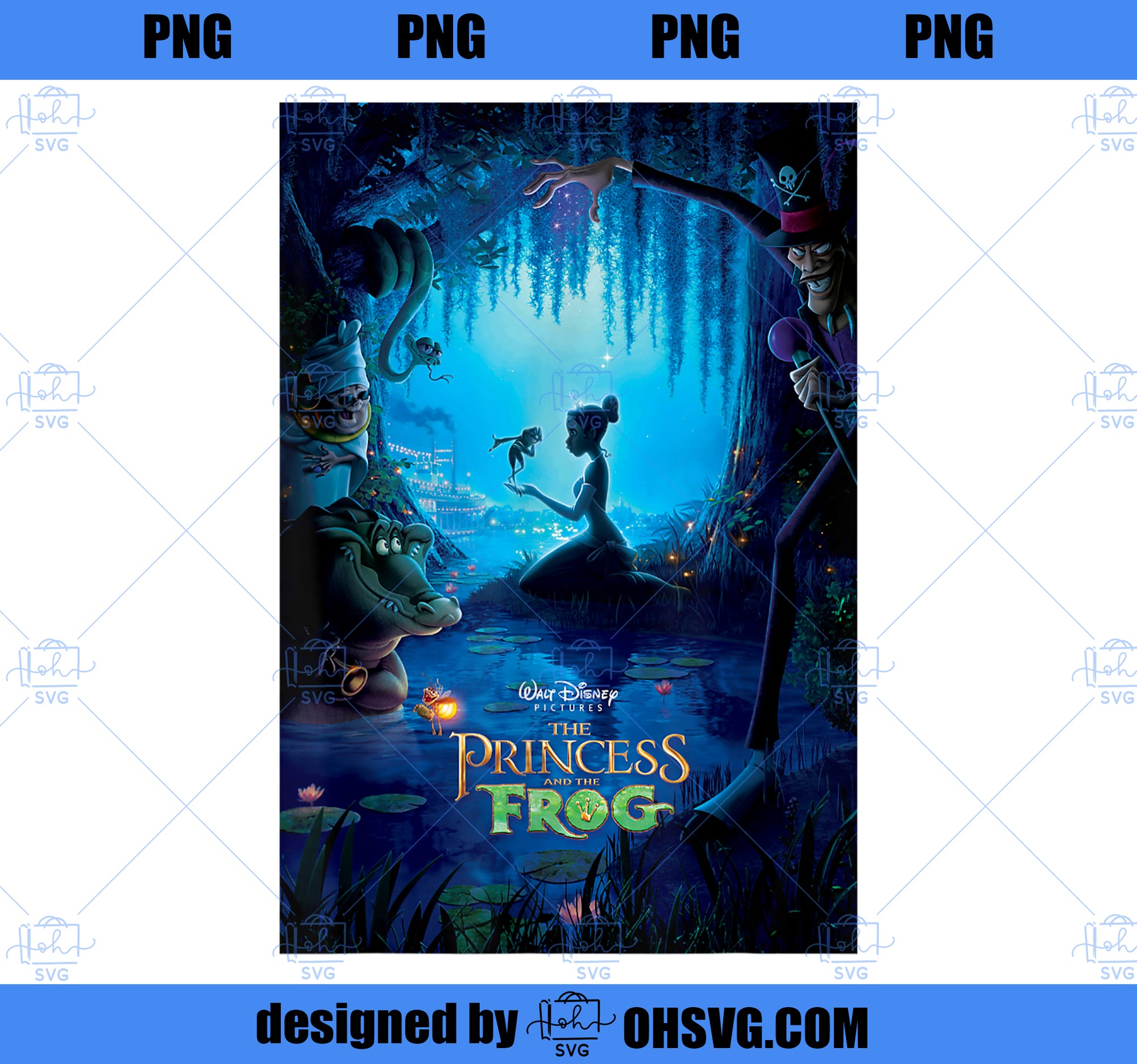 Disney Princess And The Frog Classic Poster PNG, Disney PNG, Princess PNG