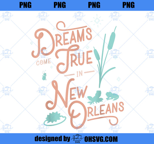 Disney Princess And The Frog Dreams Come True Text PNG, Disney PNG, Princess PNG