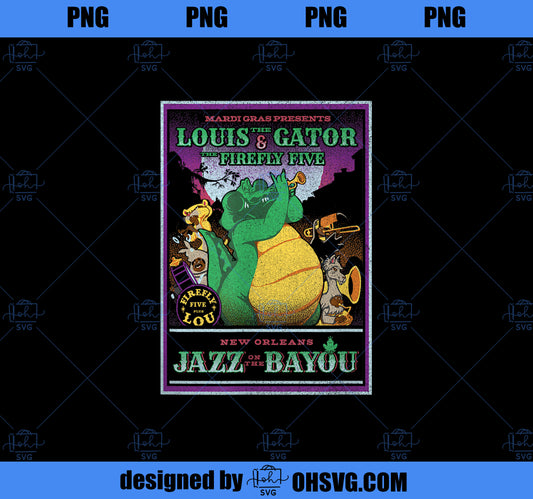 Disney Princess And The Frog Louis Rockadile Poster PNG, Disney PNG, Princess PNG