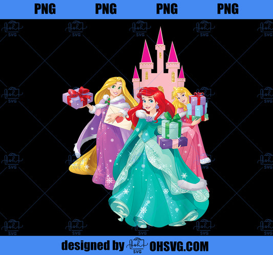 Disney Princess Ariel, Rapunzel, and Aurora Gifts T-Shirt PNG, Disney PNG, Princess PNG
