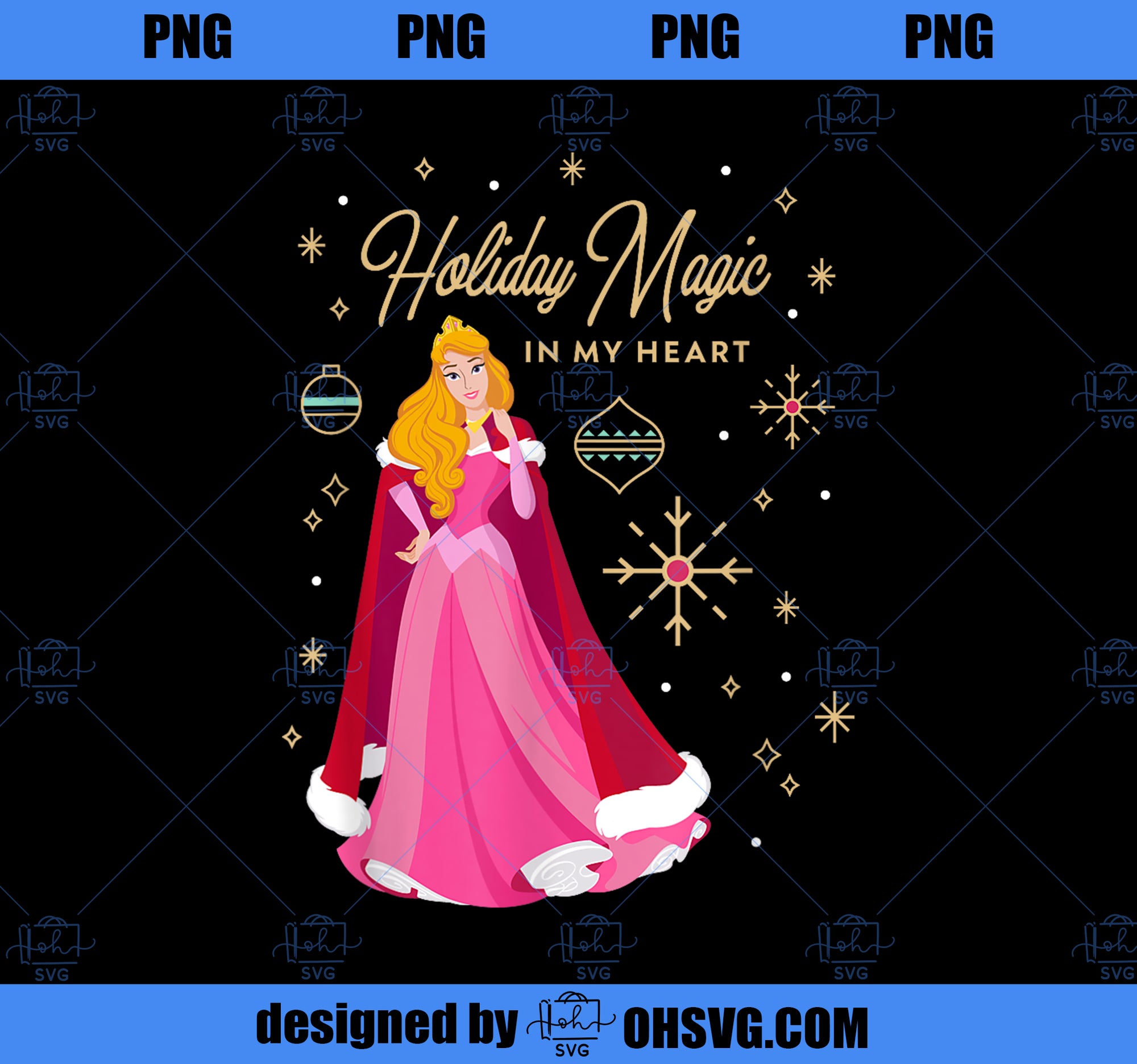 Disney Princess Aurora Holiday Magic in My Heart PNG, Disney PNG, Princess PNG