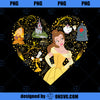 Disney Princess Belle Collage Heart PNG, Disney PNG, Princess Belle PNG