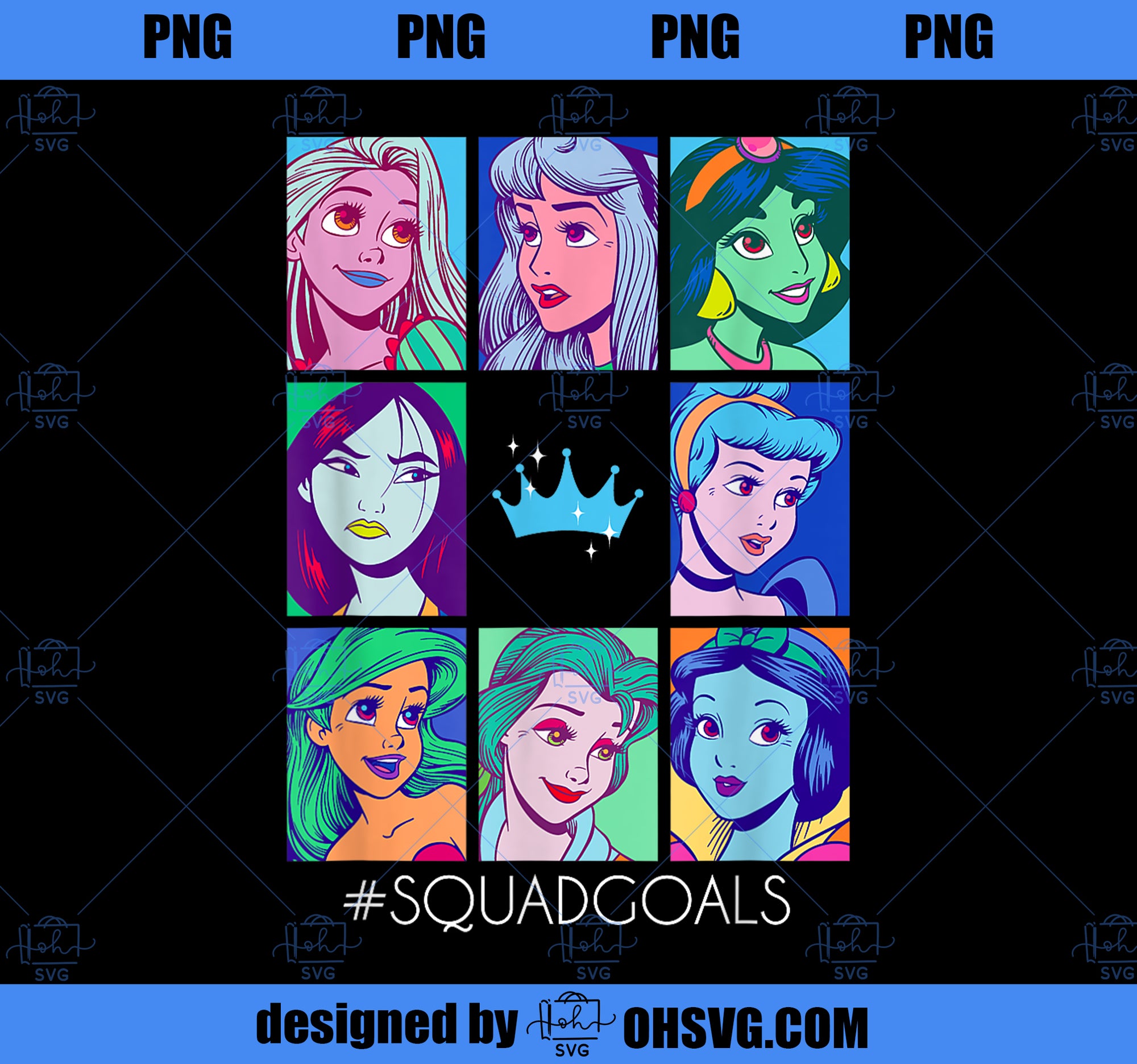 Disney Princess Comic Book Artwork #SquadGoals PNG, Disney PNG, Princess PNG