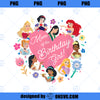 Disney Princess Family Heart Mom of the Birthday Girl PNG, Disney PNG, Princess Family PNG