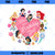 Disney Princess Family Heart Mom of the Birthday Girl PNG, Disney PNG, Princess Family PNG
