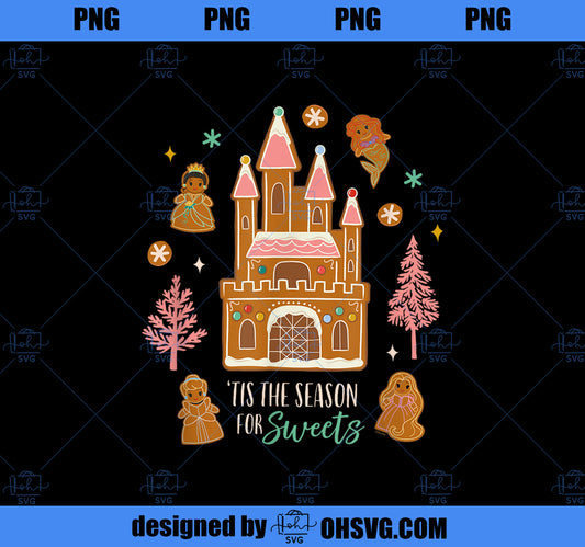 Disney Princess Holiday Gingerbread Castle Season for Sweets PNG, Disney PNG, Princess PNG