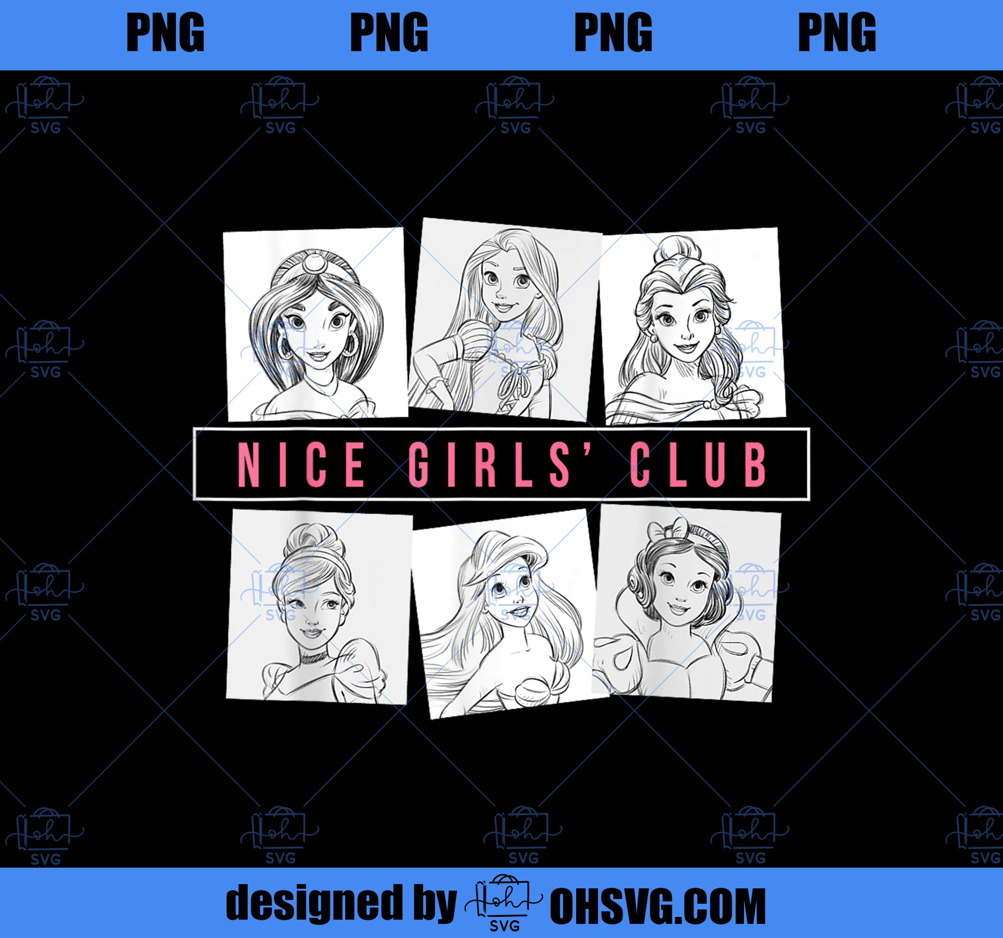 Disney Princess Nice Girls_ Club PNG, Disney PNG, Princess PNG