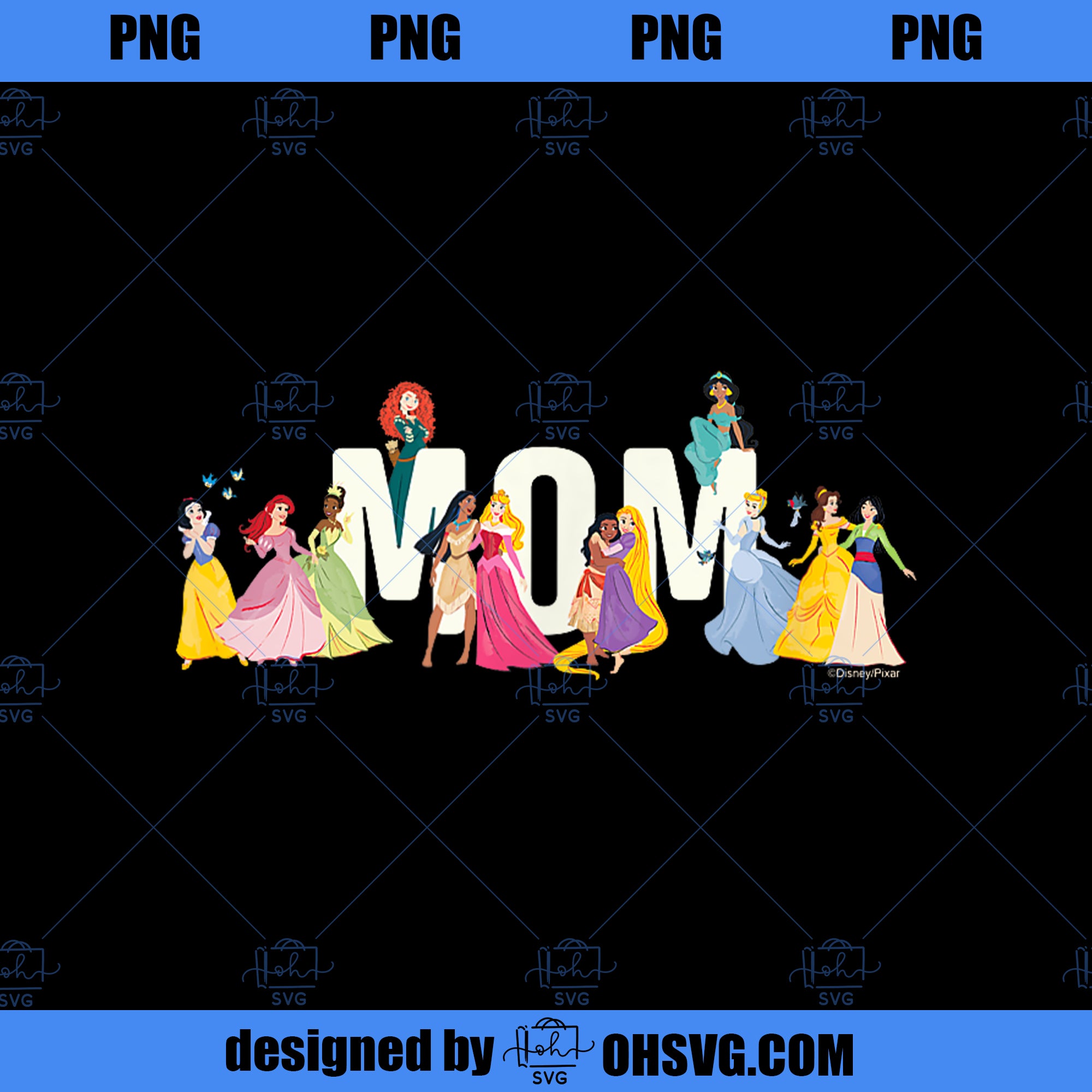 Disney Princess Squad Mom Family Trip Vacation Reunion PNG, Disney PNG, Disney Princess PNG