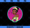 Disney Princess Tiana 80s Glamour Portrait Premium PNG, Disney PNG, Princess PNG