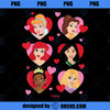 Disney Princess Valentines Day Princesses Heart Grid PNG, Disney PNG, Disney Pixar PNG