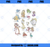 Disney Princesses Sidekick Identification Chart PNG, Disney PNG, Princess PNG