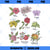 Disney Princesses Types Of Flowers Textbook Poster PNG, Disney PNG, Disney Princess PNG