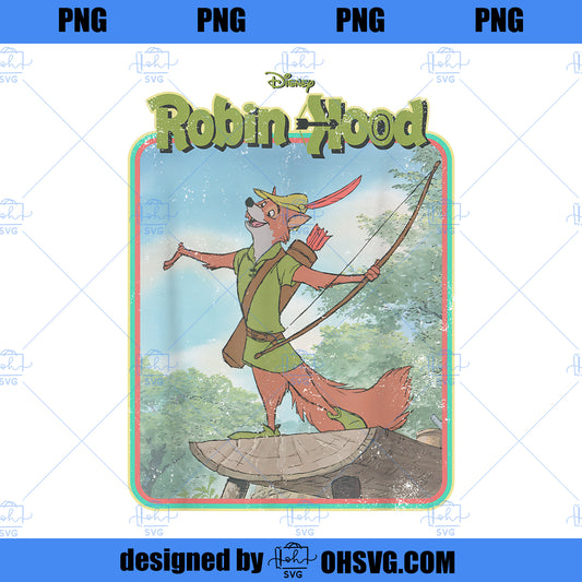 Disney Robin Hood Retro PNG, Disney PNG, Robin Hood PNG