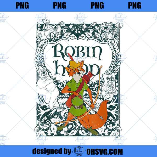 Disney Robin Hood Retro Vintage Distressed PNG, Disney PNG, Robin Hood ...