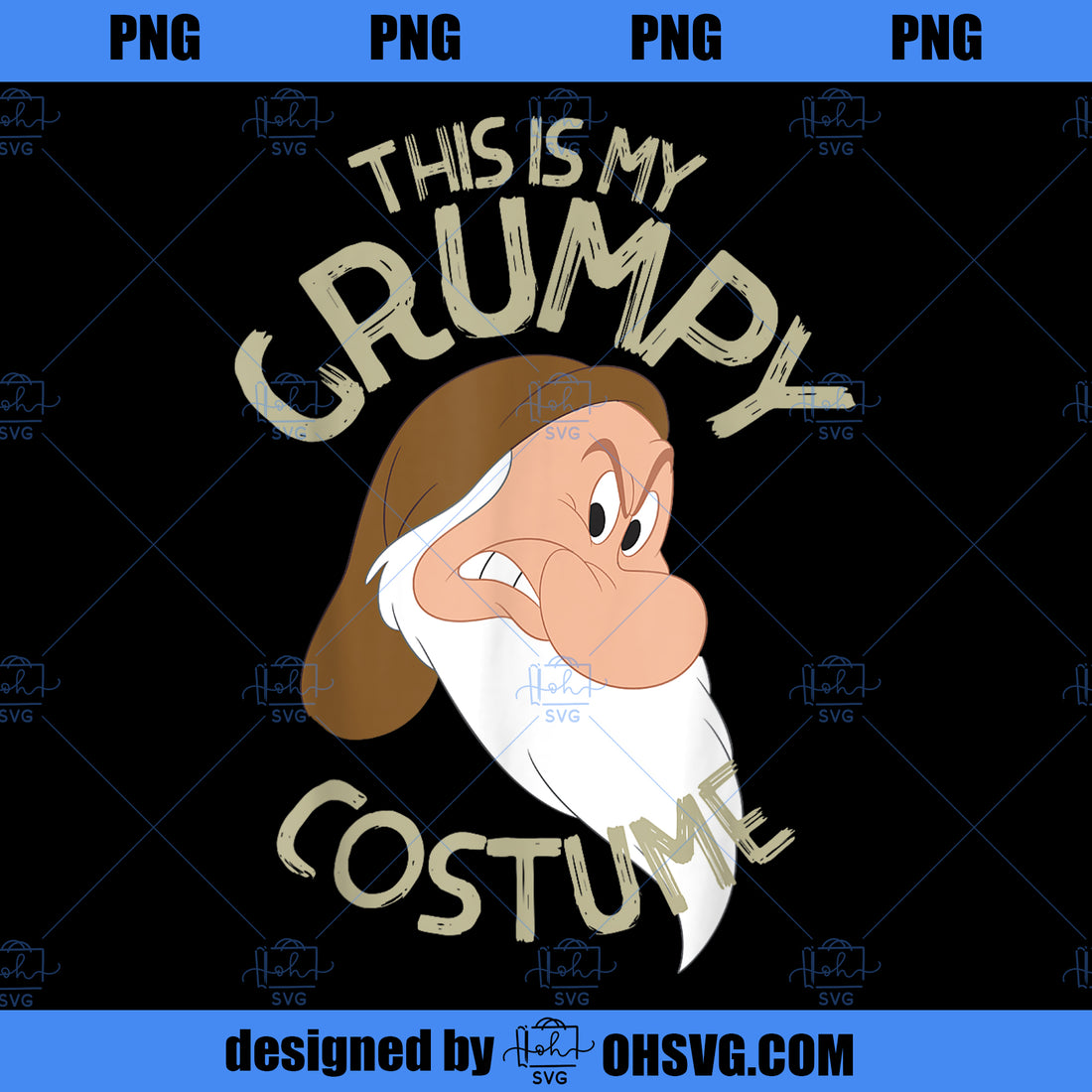 Disney Snow White This Is My Grumpy Costume Halloween PNG, Disney PNG ...