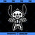 Disney Stitch Halloween Skeleton PNG, Disney PNG, Disney Stitch PNG