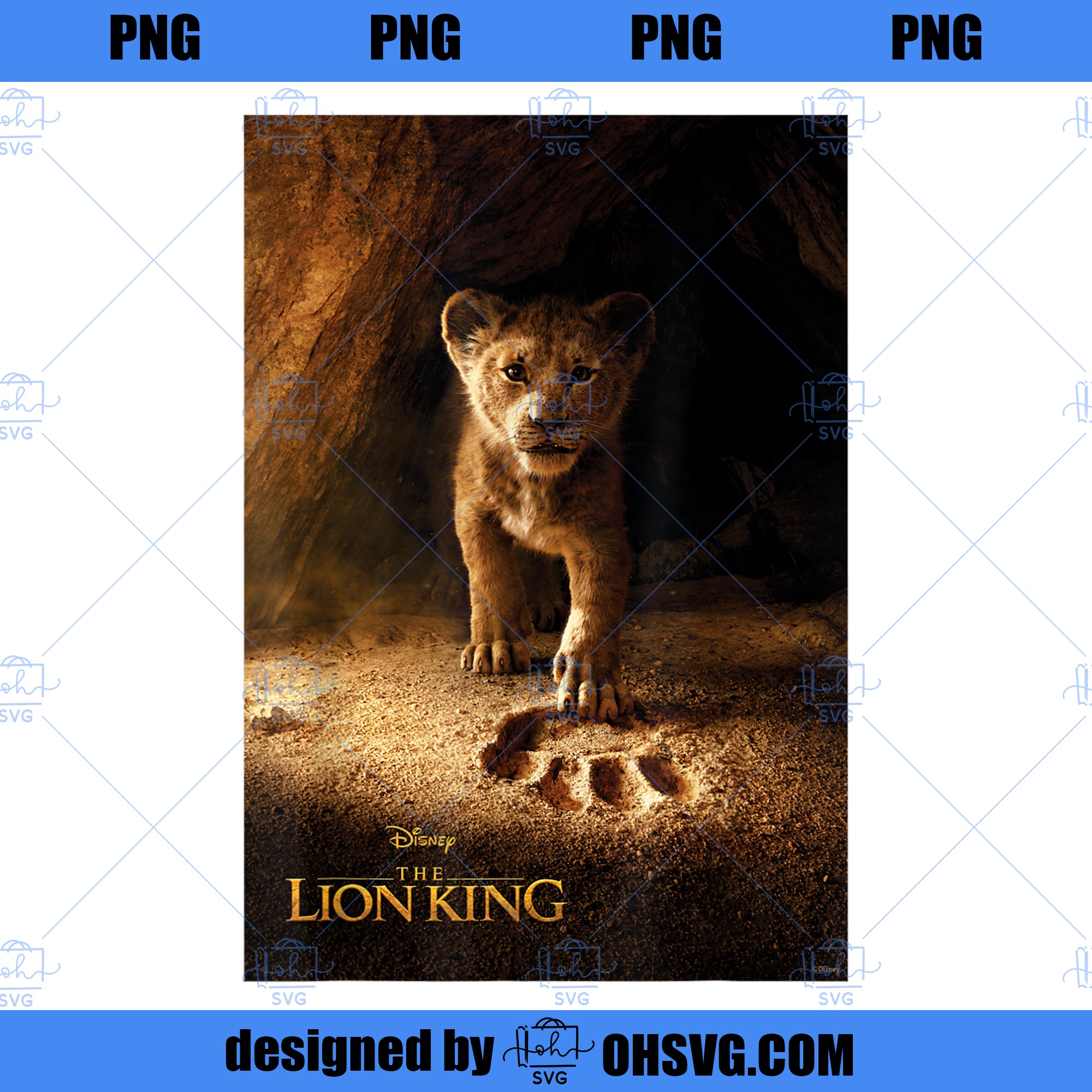 Disney The Lion King Live Action Simba Paw Fill Movie Poster PNG Downl ...