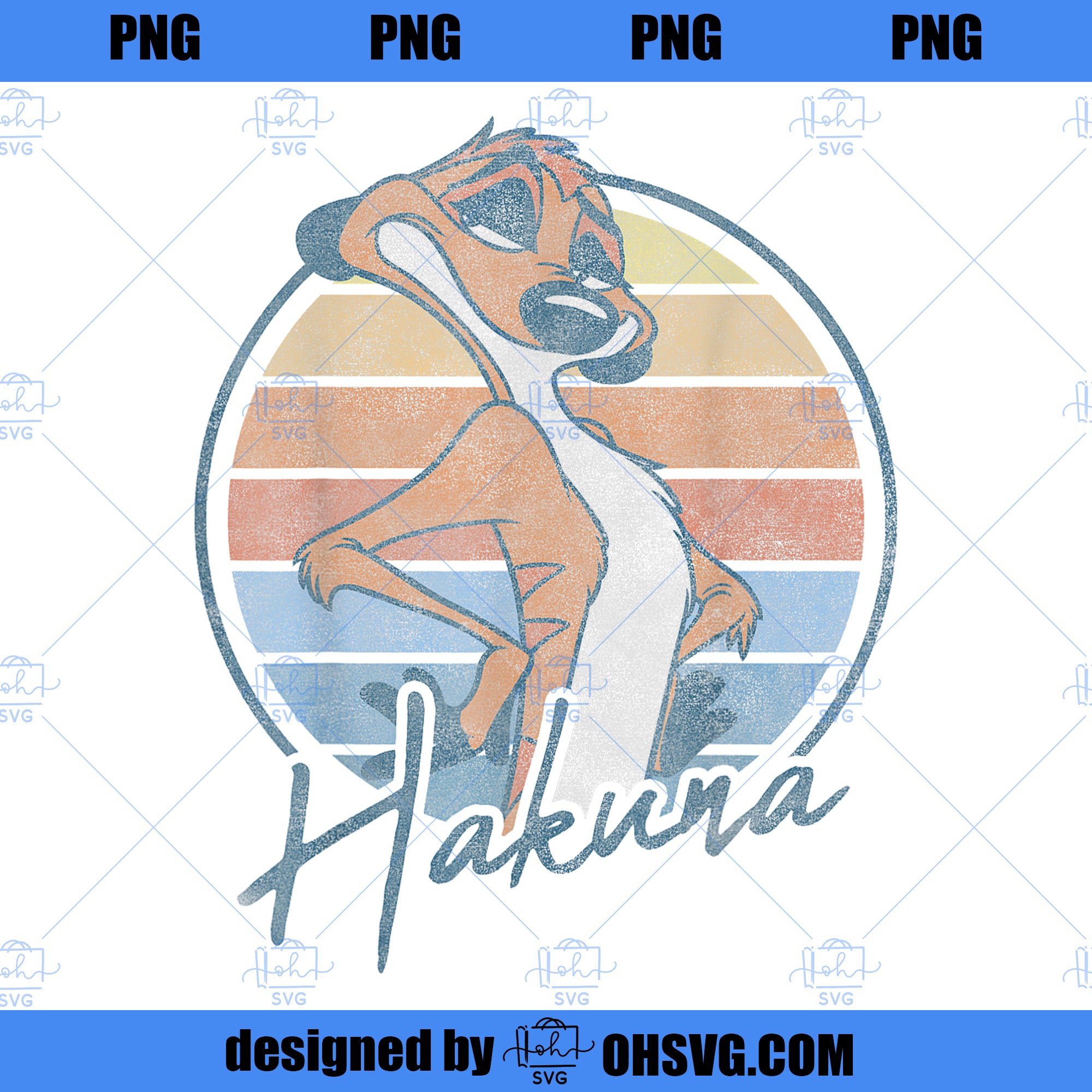 Disney The Lion King Timon Hakuna Retro Portrait PNG, Disney PNG, The Lion King PNG